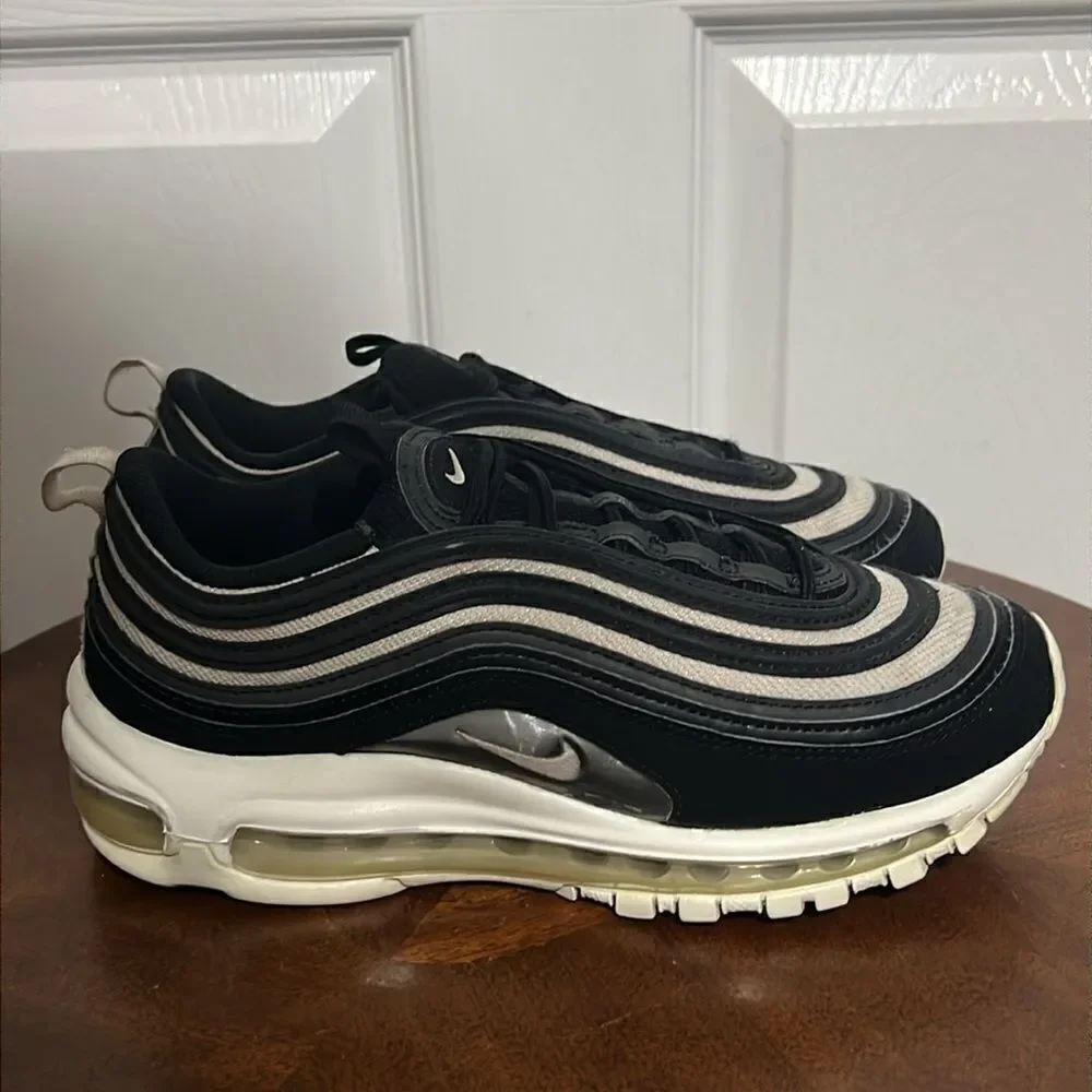 🔥🔥‎ NIKE AIR MAX 97 Running Shoes - Black/White - Women Sz 7 - EXCELLENT